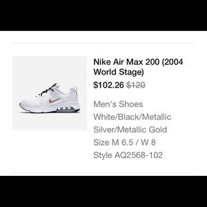 Nike Air Max 200（2004 World Stage）